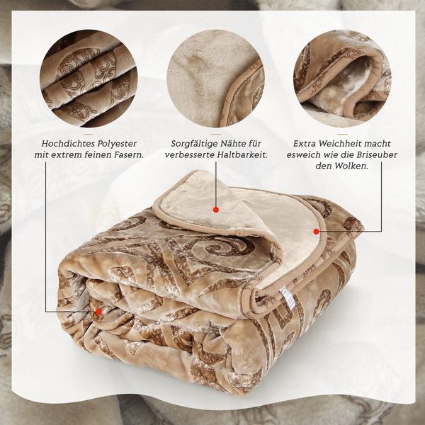 Wohndecke Kuscheldecke Flauschig 200x240 Warm Weiche Bettdecke Einfarbig, HOMELUX, Wohndecke, Kuscheldecke