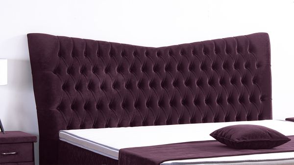 Meisterbetten Boxspringbett Juve 120x220 in VS-Brombeere, Matratzenbezug Optiflex, Ergoflex-Topper Bild 5