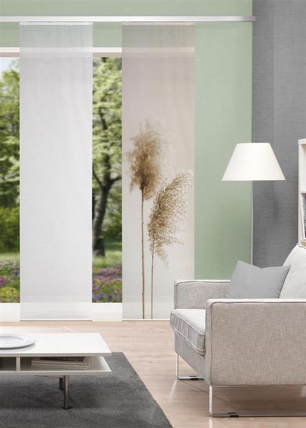 Vision S Schiebegardine Vision S Schiebevorhang Bambusoptik Digitaldruck Irlos 260x60 cm Sand (1 St), Kunstfaser, 1x Schiebewand inkl. Paneelwagen und Klemmleiste Sand