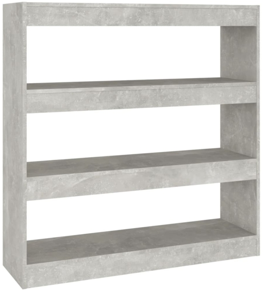 vidaXL Bücherregal/Raumteiler Betongrau 100x30x103 cm 811749