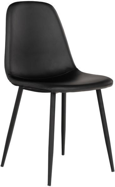 House Nordic Esszimmerstuhl, PU-Leder, schwarz, schwarze Beine, HN1225 - 2er set