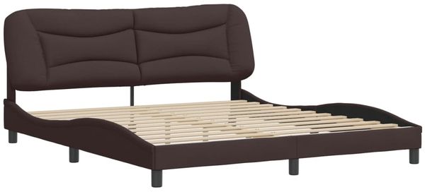 vidaXL Bettgestell ohne Matratze "Hvar" Dunkelbraun 180x200 cm Stoff 3207789 Bild 3