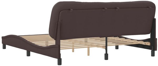 vidaXL Bettgestell ohne Matratze "Hvar" Dunkelbraun 180x200 cm Stoff 3207789 Bild 6