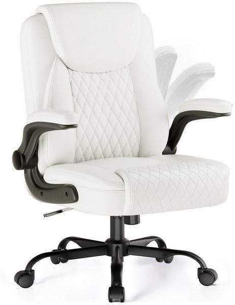 COMHOMA Chefsessel Bürostuhl Schreibtischstuhl höhenverstellbar mit hohe Rückenlehne (Packung), Wippmechanik Ergonomisches Design mit gepolsterten Armlehnen