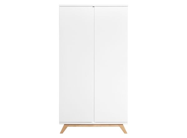2-türiger XL Schrank Griff frei Lynn weiß/natur