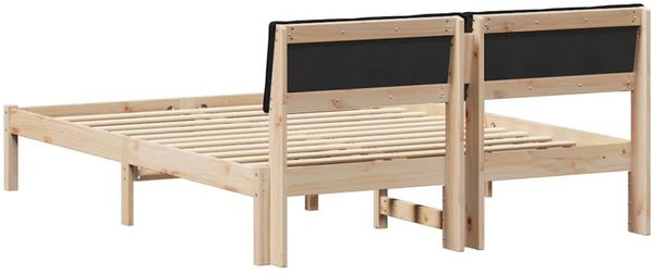 vidaXL Bettgestell Braun und Schwarz 140 x 190 cm Massivholz Kiefer 878546 Bild 7