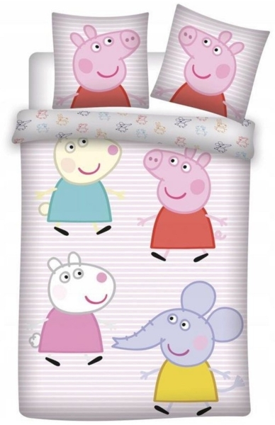 AY!Max Babybettwäsche Peppa Pig™ Babybettwäsche "Peppa und seine 4 Freunde", 100x135cm, Baumwolle