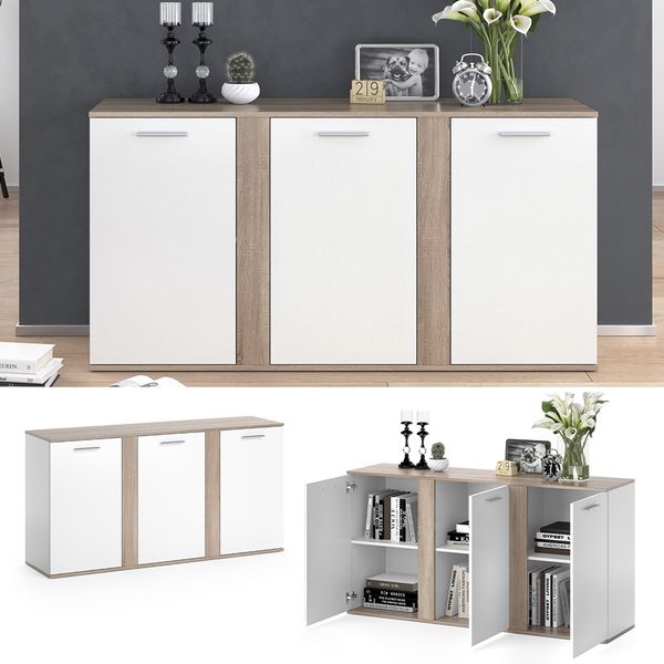 Kommode Novelli Sonoma 40 x 80 cm mit Türen Vicco Bild 2