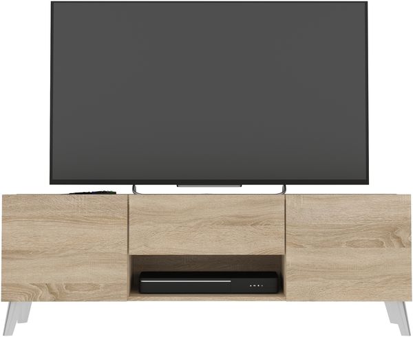 TV-Board >BRIGHTON 2< in Eiche Dekor - 140x46,5x34,5cm (BxHxT)