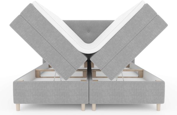 99rooms Zeus Boxspringbett 160x200 cm Strukturstoff INARI Schwarz Taschen-Federung Bild 2