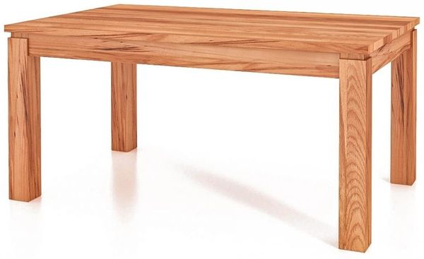 Esstisch Tinci aus Kernbuche massiv 90x190x77 cm mit Holzbeinen