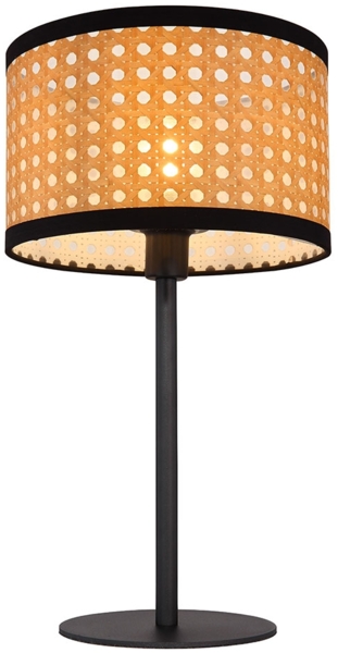 Tischleuchte, Metall, Bambus-Optik, E14 Fassung, H 40 cm