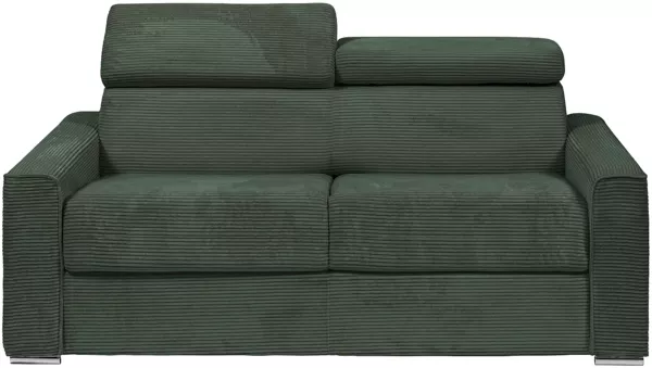 Vente-unique - VIZIR Sofa SamtStoff Grün - B 223 cm94 cm x H 110 cm95 cm x L 216 cm