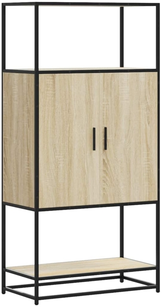 vidaXL Highboard Sonoma-Eiche 68x35x139 cm Holzwerkstoff und Metall 849040