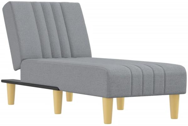vidaXL Chaiselongue Hellgrau Stoff 352822