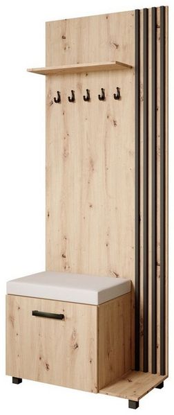 Beautysofa Garderobenschrank Garderobenschrank mit Aufhängern LIVIA (Mit eleganten Kleiderbügeln) mit Verschließbarer Schuhschrank