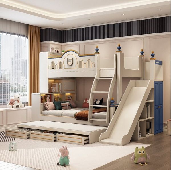 JVmoebel Schlafzimmer-Set Etagenbett Kinderbett Jugendbett Kids Design Bett Kinderzimmer Sofort, (1-tlg, Etagenbett), Made in Europa