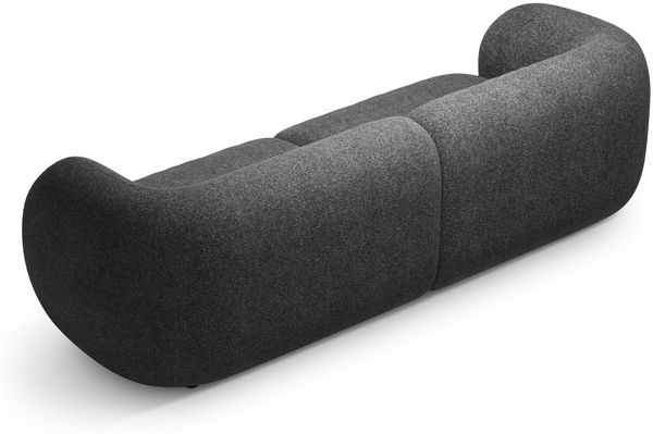 Micadoni Sofa Kate 4-Sitzer Strukturierter Stoff Dunkelgrau Melange Bild 3