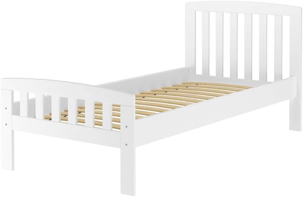 Klassisches Kieferbett weiß, 90x200 cm, Einzelbett, Zubehör wählbar V-60.57-09WRollrost und Doppelbettkasten inkl. Bild 2