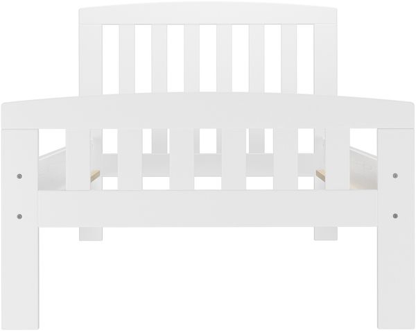 Klassisches Kieferbett weiß, 90x200 cm, Einzelbett, Zubehör wählbar V-60.57-09WRollrost und Doppelbettkasten inkl. Bild 6