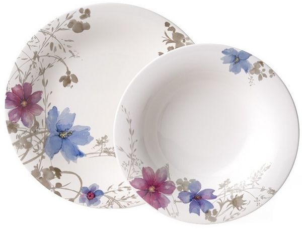 Villeroy & Boch Mariefleur Gris Basic Tafelservice 12-teilig