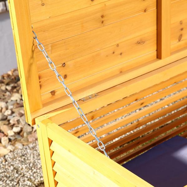 Gartentruhe Holz Braun Kissenbox Auflagenkiste Aufbewahrung Terrasse Outdoor Bild 4