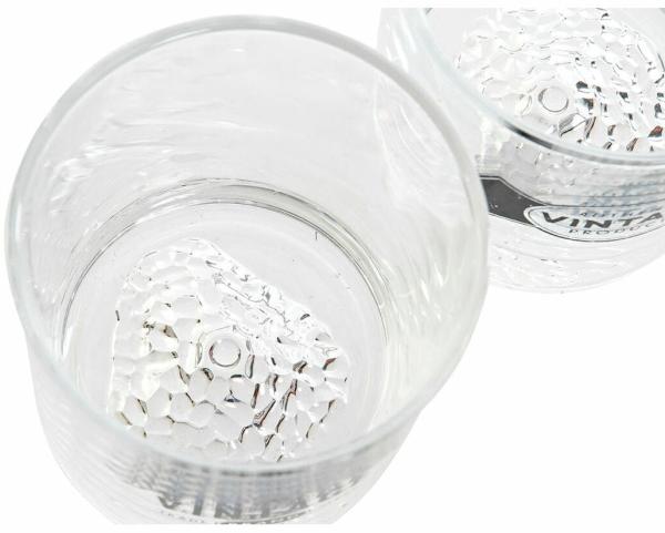 Gläserset DKD Home Decor Durchsichtig Dunkelgrau Kristall Stein Kunststoff 6 Stücke 320 ml