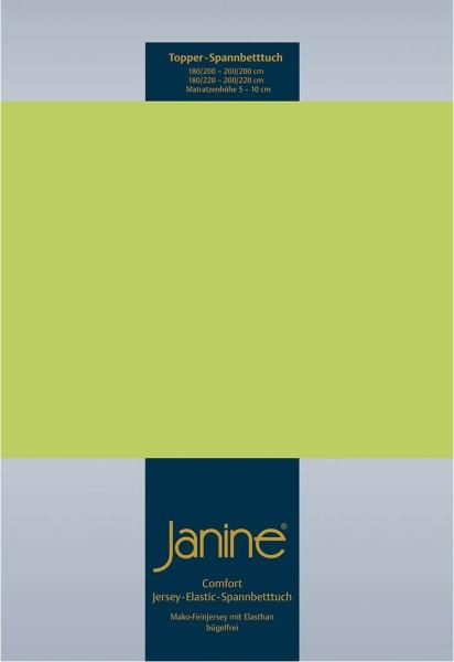 Janine Topper Comfort Jersey Spannbetttuch | 90x190 cm - 100x220 cm | apfelgrün