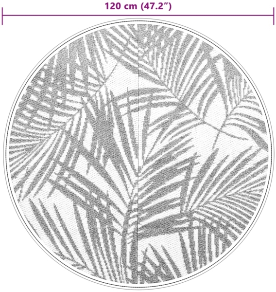 vidaXL Outdoor-Teppich ARAKIL Grün Ø120 cm PP 368510 Bild 5