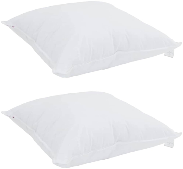 vidaXL Kopfkissen mit Kissen 2 pcs Weiß 60 x 60 cm Baumwolle 42007709 Bild 2