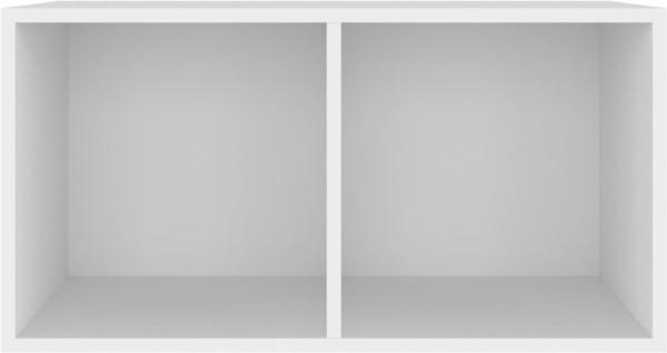 vidaXL Schallplatten-Aufbewahrungsbox, Holzwerkstoff, 71x34x36 cm, Weiß Bild 2