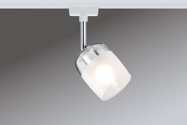 Paulmann 95343 URail Spot Blossom Weiß Klar-/Satinglas ohne Leuchtmittel, max. 10W G9