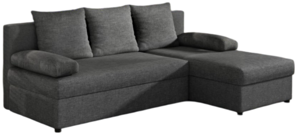 Designer Sofa Cali mit Stauraum und Schlaffunktion Anthrazit Rechts