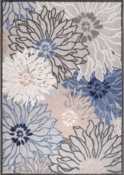 Sanat Teppich Floral 2 Outdoor, rechteckig, Höhe: 6 mm, In- und Outdoor geeignet, Blumen, Balkon, Terrasse, Außenbereich