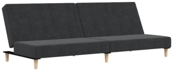 vidaXL Tagesbett 2-Sitzer Schwarz Stoff [337276]