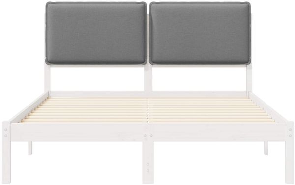 vidaXL Bettgestell mit gepolstertem Kopfteil Hellgrau 135 x 190 cm 877853 Bild 5