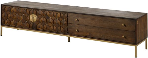 TV-Board Mango 220x45x50 braun geölt DIAMOND #223