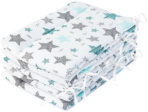 Amilian Bettnestchen Bettumrandung (Made in EU) 420x30 cm - für Babybett 140x70 cm geeignet, (140 x 70 cm geeignet (rundherum) mit Kantenschutz, Nestchen), Umrandungen