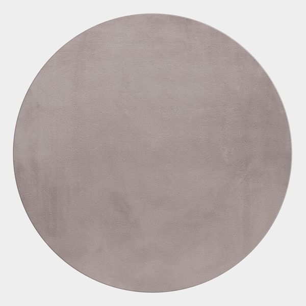 Hochflor Teppich Pia rund - 160 cm Durchmesser - Beige
