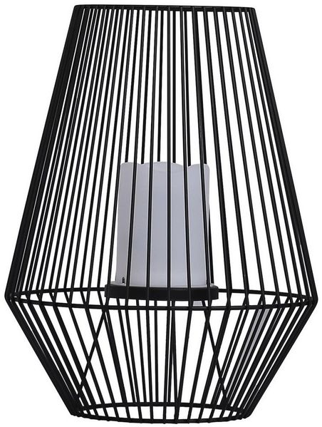 Dehner LED Solarleuchte Vilaflor, warmweißes Licht, Metall / Kunststoff, schwarz, Warmweiß, Romantische LED-Kerze, modernes Solarlicht, wetterfest für den Garten