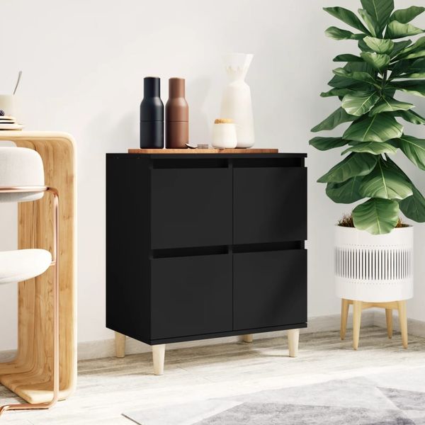 vidaXL Sideboard Schwarz 60x35x70 cm Holzwerkstoff 821157