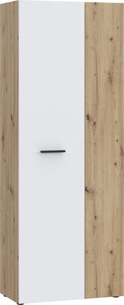 Mehrzweckschrank >NET306< Inneneinteilung, Weiss/Artisan Eiche Dekor - 68,7x181,1x36,5cm (BxHxT)