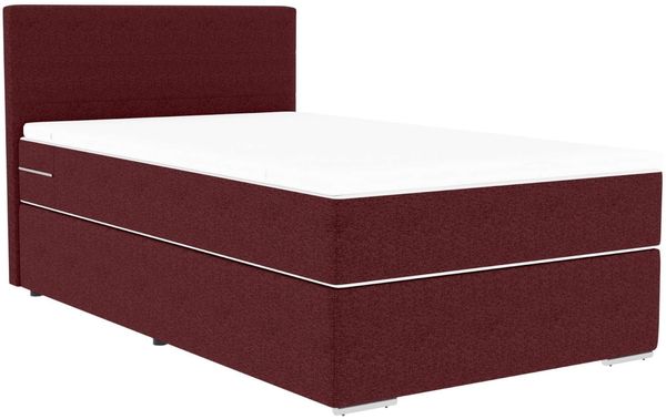 Boxspringbett Valerio Mini - Webstoff - bordeaux - 90x200 cm