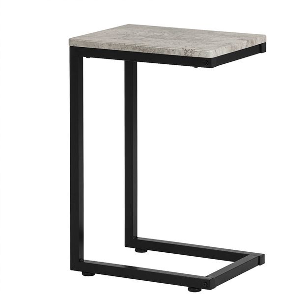 SoBuy FBT44-HG Couchtisch, Spanplatte, PVC-Furnier, Grau, 40 x 60 x 30 cm