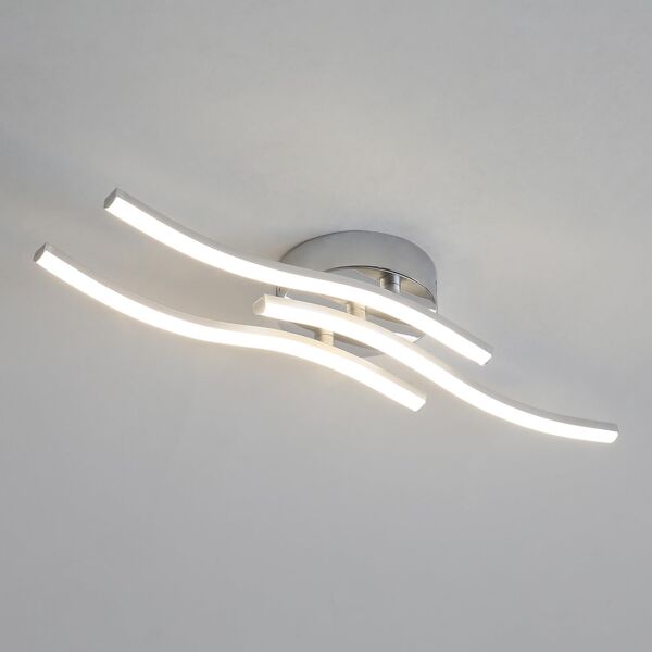Comely ComelyModerne LED Deckenleuchte, Silbrig 18W 2000LM Deckenlampe, Creative Deckenleuchte für Esszimmer Wohnzimmer, Schlafzimmer, Küchenflur, Schlafzimmer (4000K Neutralweiß)