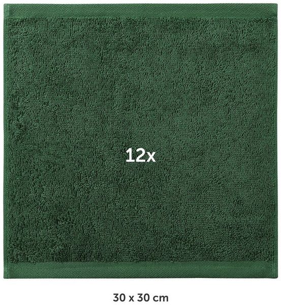 Blumtal Gästehandtücher 30x30cm - weich und saugstark, Frottee (12-St), 12er und 24er Set, 100% Baumwolle