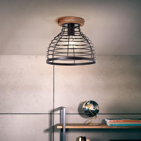 Brilliant AG Leuchten 99563-76 Avia Deckenleuche 30cm schwarz holz Bild 2