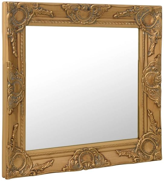 Wandspiegel, Badspiegel im Barock-Stil 60x60 cm Golden de6950