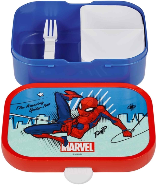 Mepal 'Campus' Lunch-Set mit Pop-up Trinkflasche & Lunch Box, Kunststoff Spiderman, 400 ml / 750 ml Bild 4