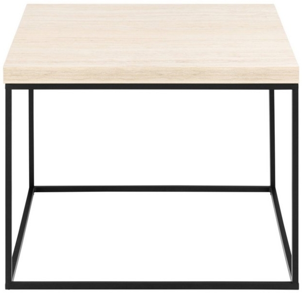 ACTONA GROUP Couchtisch Barossa Wohnzimmertisch, Beistelltisch, Quadratisch, Sofatisch, Steinoptik, schwarze Stahlbeine, in mehreren Varianten, B: 60 cm Bild 4